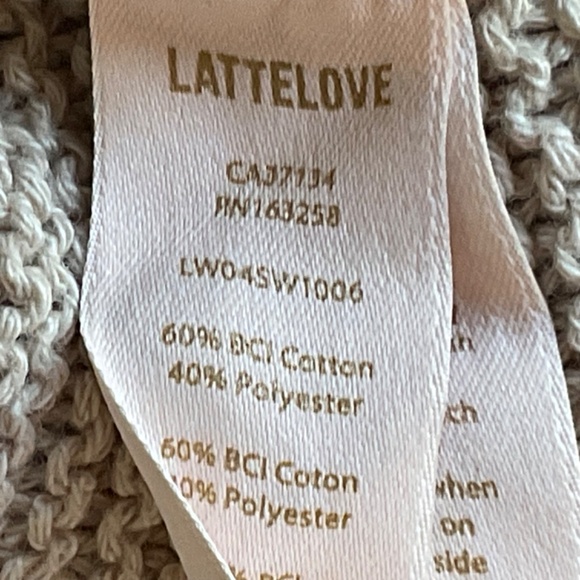 LATTELOVE Co. Knit Crewneck (BCI) Sweater Slouchy Oversize w/ ‘Cool Jade’ Te… - Picture 10 of 13